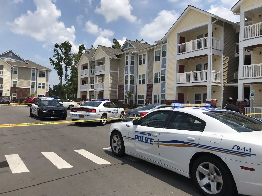 Police are on scene where a juvenile was shot on Wednesday (Port City Daily/Courtesy WPD)