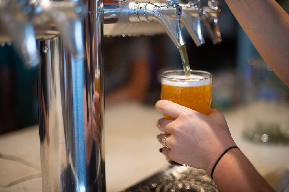 Beer Picture of the Week: Waterline Brewing Company's Hoppy Pilz, a hybrid between a New Zealand-style Pilsner and a session IPA. (Port City Daily photo/Mark Darrough)