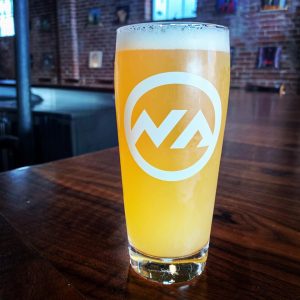 New Anthem's Heart Shaped Hot Tub, a mildly hoppy blonde beer. (Port City Daily photo/Courtesy New Anthem Beer Project)