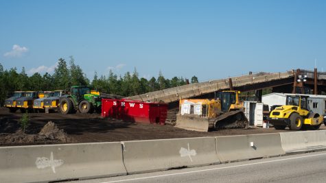Construction off the I-140 Wilmington Bypass to connect the ongoing Military Cutoff Extension Project to the future Hampstead Bypass. (Port City Daily/Mark Darrough)