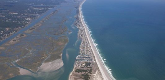 A 110-acre plot of open land on the southern end of Topsail Island has been listed at $7.9 million. (Port City Daily photo/Courtesy NCMLS)
