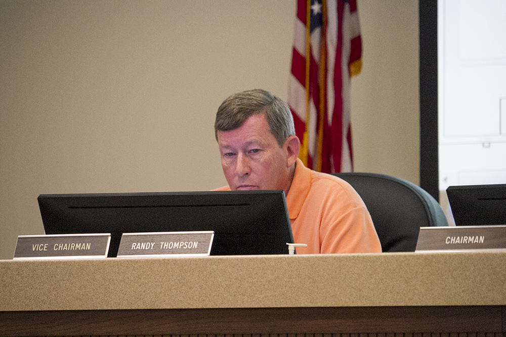 Commissioner Randy Thompson specializes in debris recovery as a consultant for Southern Disaster Recovery. On Aug. 5, Brunswick County Commissioners (with Thompson recused) unanimously approved a pre-positioned primary debris removal contract with Southern Disaster Recovery. (Port City Daily photo)