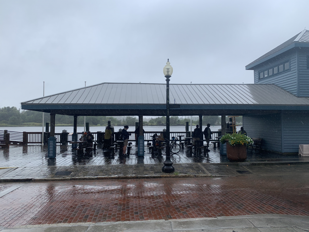 The riverfront might not be everyone's idea of a good shelter to ride out Hurricane Dorian, but for some, it will have to do (Port City Daily/Michael Praats)