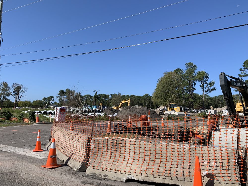 A portion of Military Cutoff Road will be closed for two months for a developer to make road improvements (Port City Daily/Michael Praats)