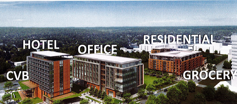 Plans for the redevelopment of city-owned properties have been submitted to the city by East-West Partners (Port City Daily/Courtesy City of Wilmington)