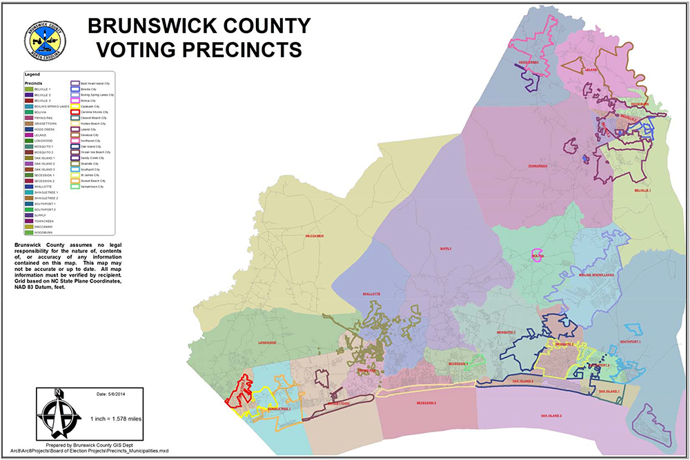 Brunswick County has 45 precincts, 19 municipalities, two utility districts, and one hospital board. (Port City Daily photo/Courtesy Brunswick County)
