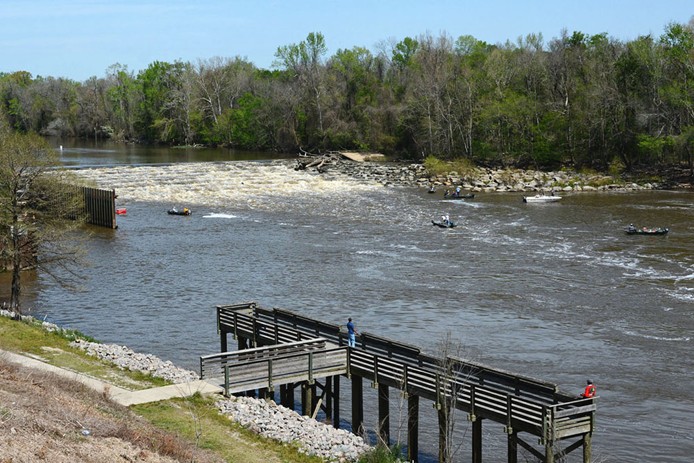Lock and Dam No. 1 in Riegelwood, North Carolina is located just downstream from the Cape Fear Region's raw water source on the Cape Fear River. (Port City Daily photo/Courtesy USACE)