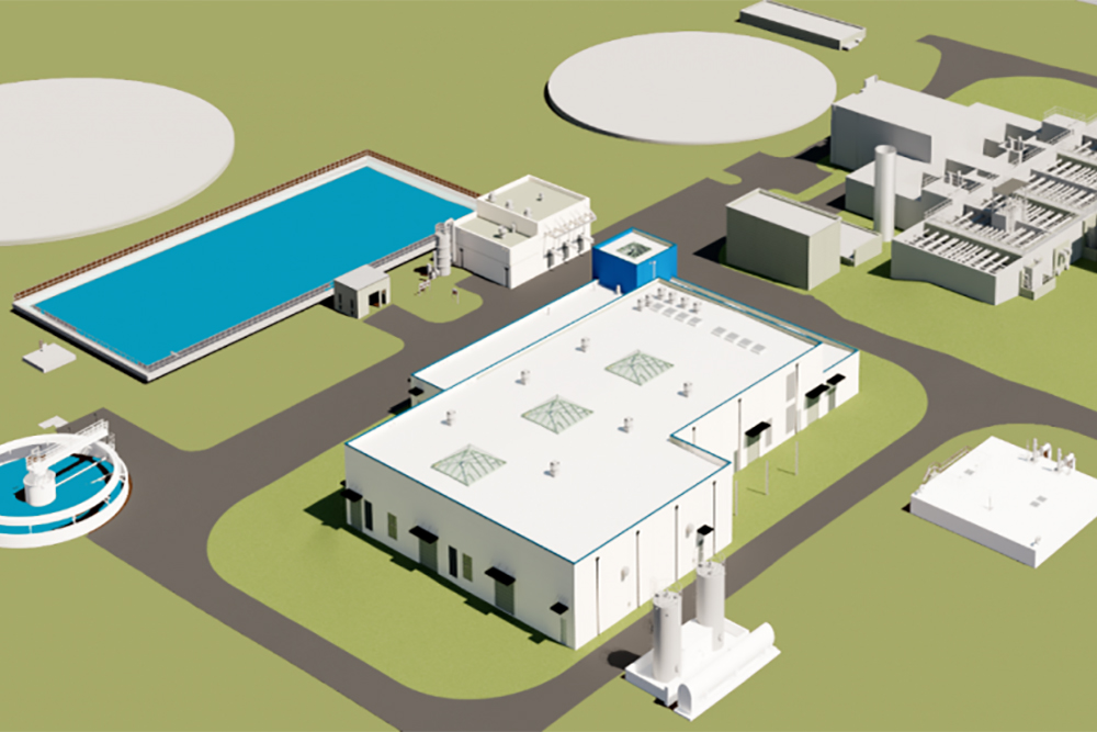 Plans for the Northwest Water Treatment Plant include doubling its treatment capacity and adding low-pressure reverse osmosis technology to remove emerging contaminants from public drinking water. (Port City Daily photo/Courtesy CDM Smith, Brunswick County)