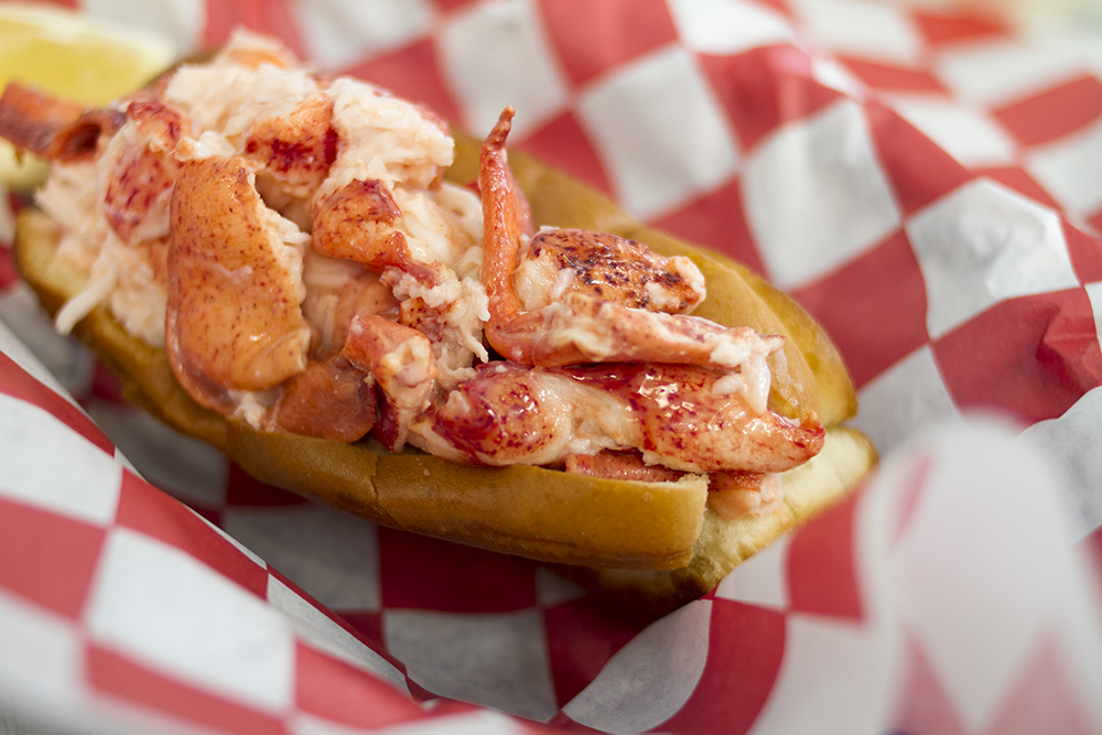 The "Stonington" is served on a toasted, warm split-top roll topped with 4 oz. of fresh lobster meat caught off the coast of Maine. (Port City Daily photo/Johanna F. Still)