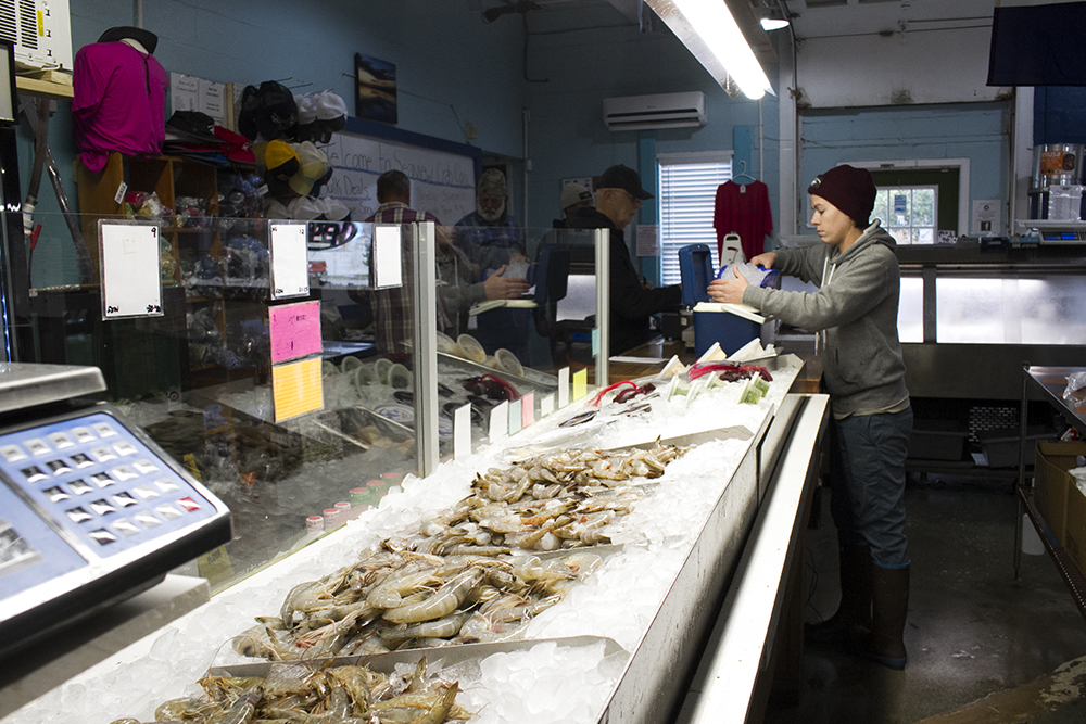 About two-thirds of Seaview Crab Company's business comes from retail seafood sales, with the remaining third earned through wholesale partnerships with local restaurants, according to co-owner Nathan King. (Port City Daily photo/Johanna F. Still)