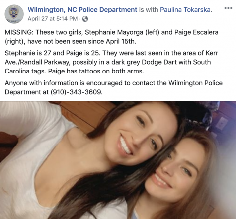 The WPD first publicized the search for the missing women on Monday, April 27, the same day officers first searched their apartment. (Courtesy Facebook)