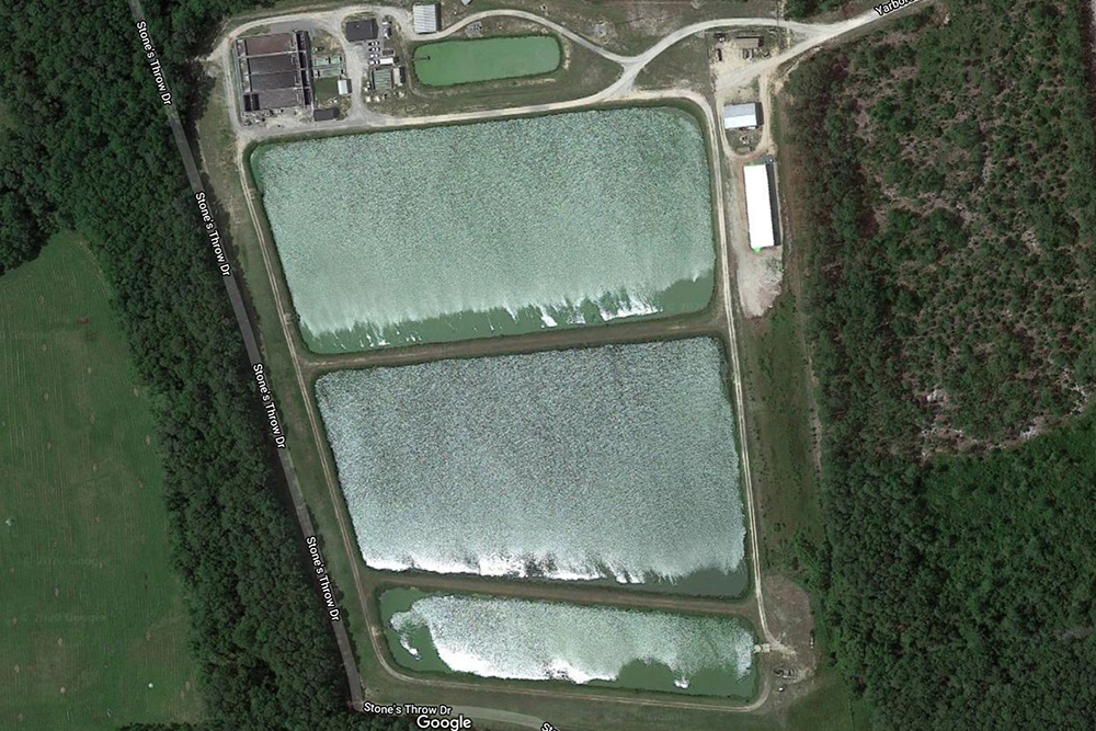 A mechanical failure at Brunswick County's Ocean Isle Beach Wastewater Treatment Plant caused a 125,000-gallon wastewater spill Monday. (Port City Daily photo/Google Maps)