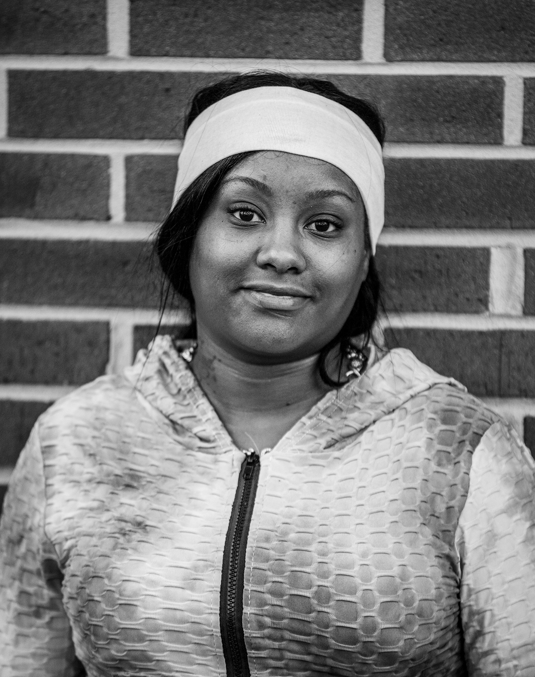 Thirty-year-old Lakiesha Fields, mother of six, stands for a portrait. (Courtesy Patrick Brien)