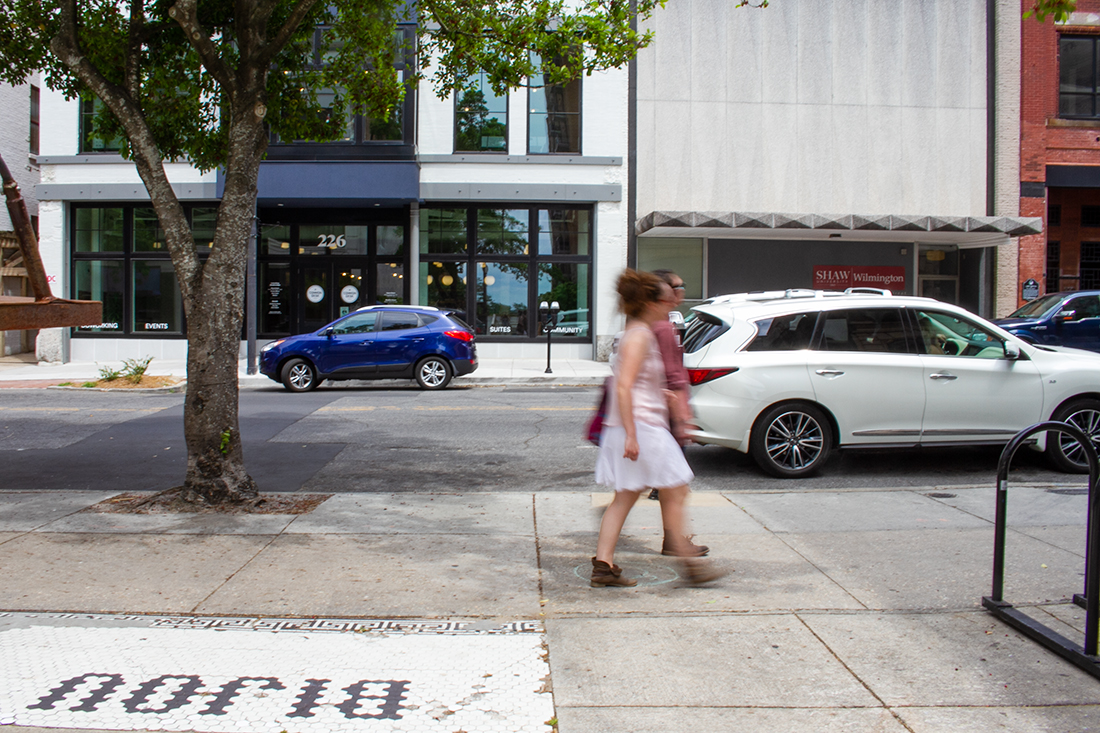 An upcoming city streetscape project will reduce foot traffic along two blocks of North Front Street for several months, planned for a fall start. (Port City Daily photo/Johanna F. Still)