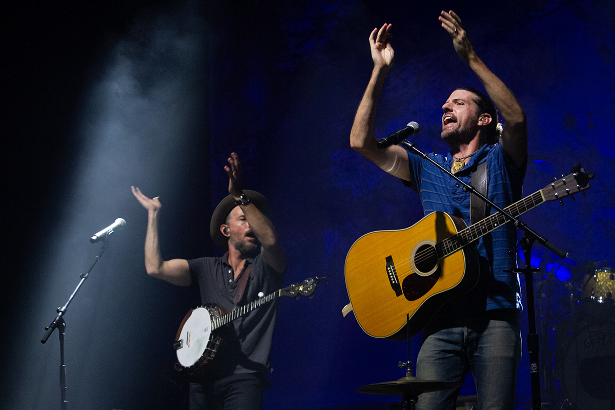 The Avett Brothers returned to Wilmington to play the long-delayed Azalea Festival headliner on Aug. 20 and 21 at Live Oak Bank Pavilion at Riverfront Park. (Port City Daily photo/Johanna F. Still)