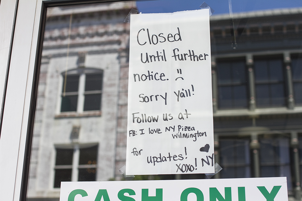 The statewide stay-at-home order aimed to limit the spread of Covid-19 caused the eventual permanent closure of dozens of small businesses in the Cape Fear region. (Port City Daily/File photo)
